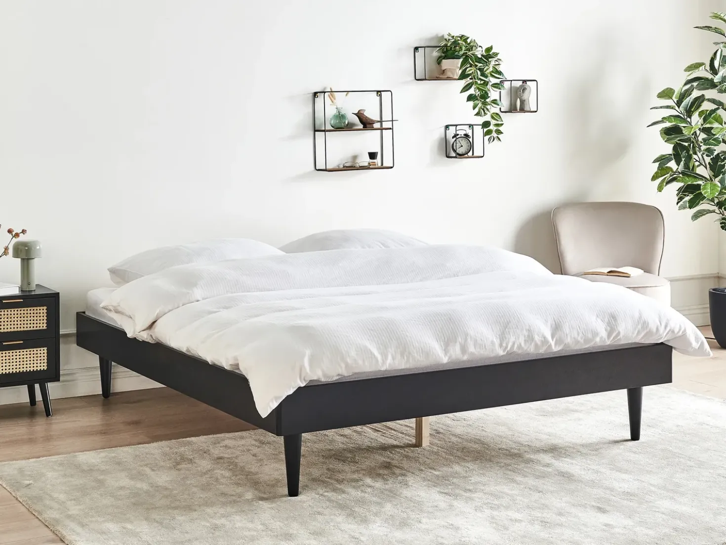 Letto TOUCY 160 x 200 cm Nero