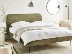 Letto Velluto a coste FLAYAT 160 x 200 cm Verde