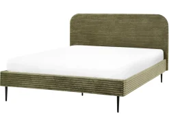 Letto Velluto a coste FLAYAT 160 x 200 cm Verde