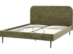 Letto Velluto a coste FLAYAT 160 x 200 cm Verde