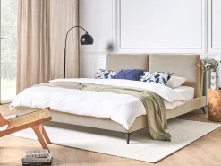 Letto Velluto a coste MELLE 180 x 200 cm Tortora