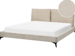 Letto Velluto a coste MELLE 180 x 200 cm Tortora