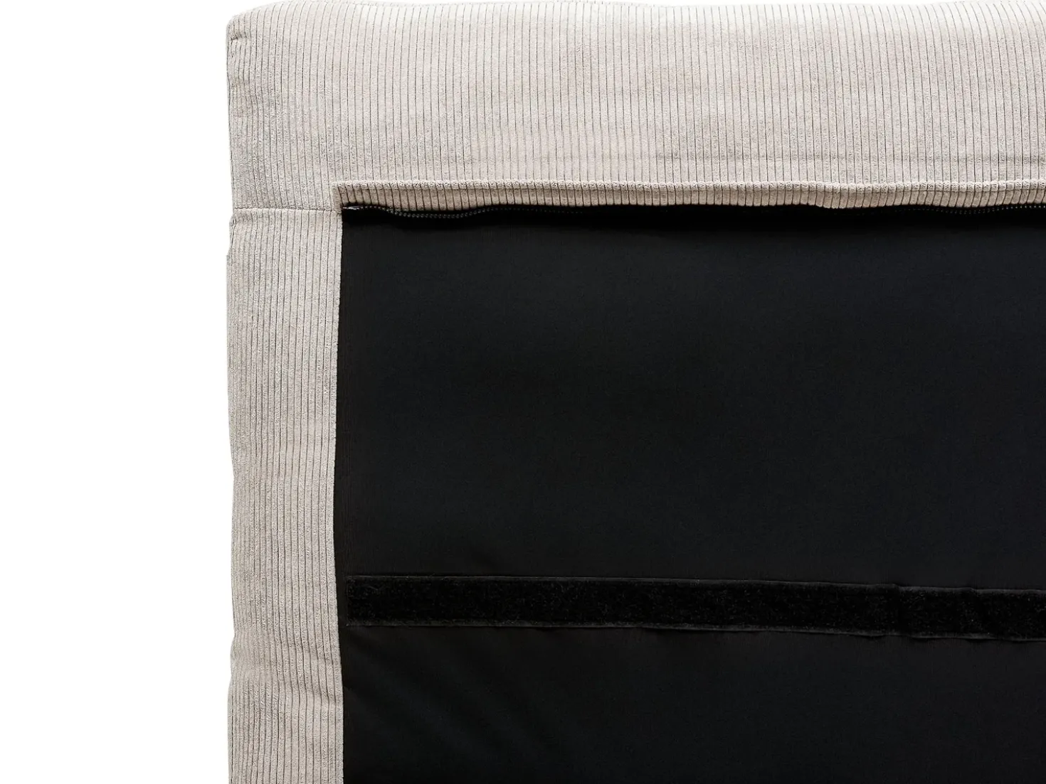 Letto Velluto a coste MELLE 180 x 200 cm Tortora