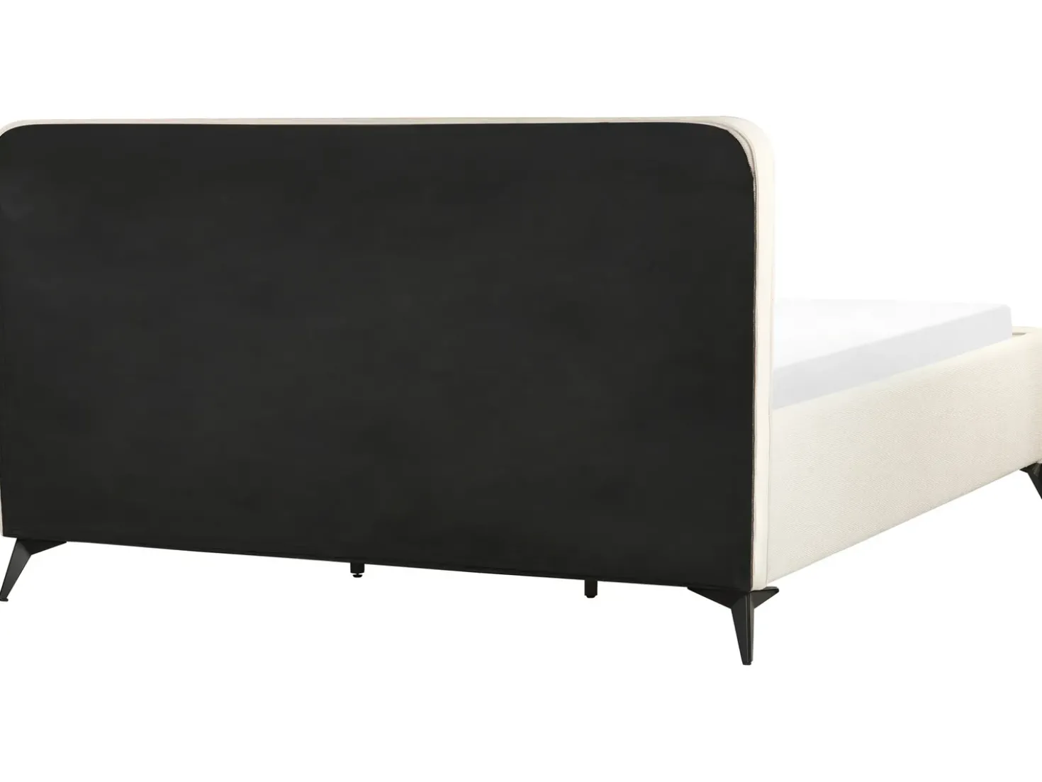 Letto Velluto a coste VALOGNES 180 x 200 cm Beige chiaro