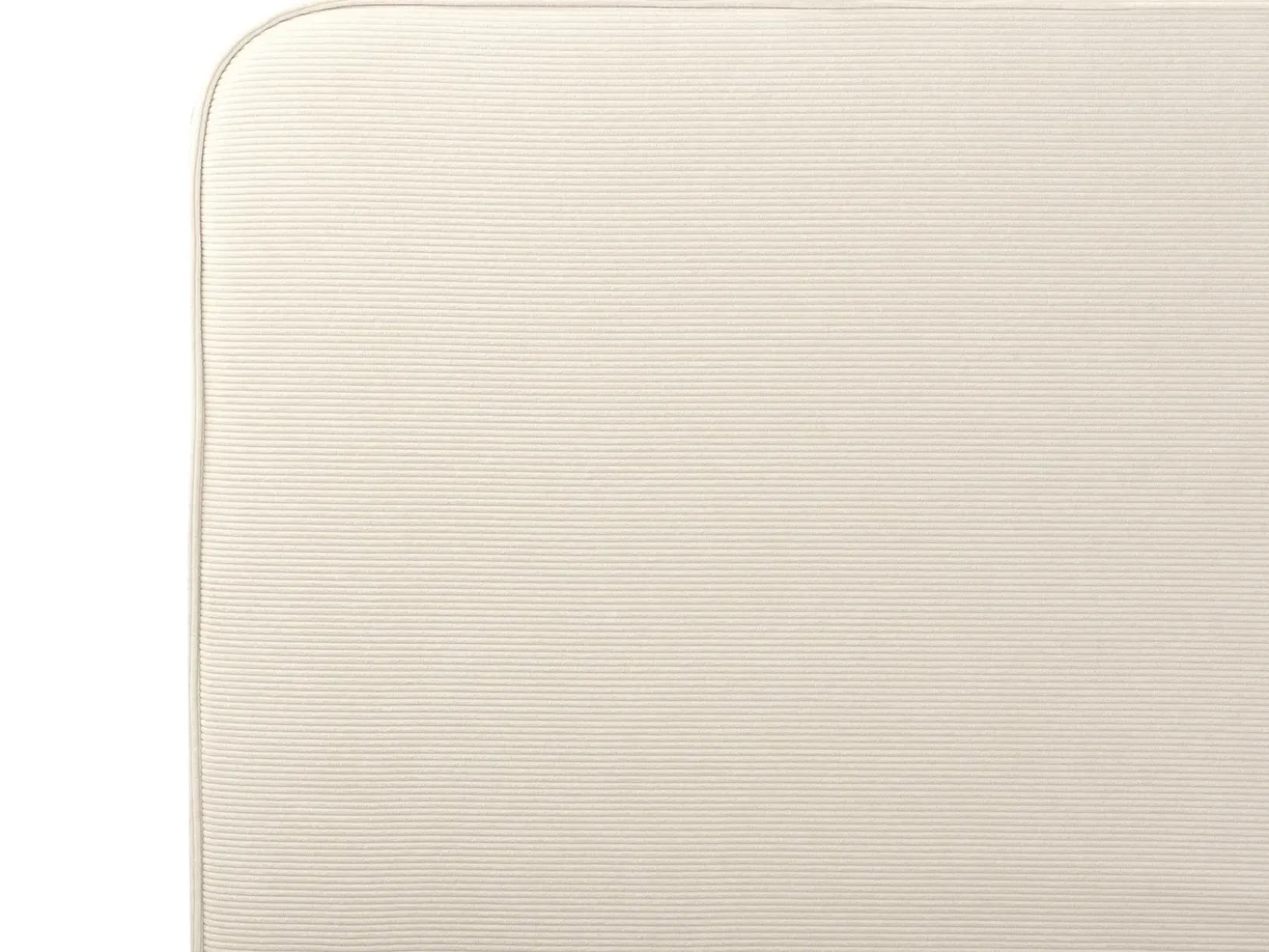 Letto Velluto a coste VALOGNES 180 x 200 cm Beige chiaro