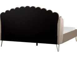 Letto Velluto AMBILLOU 180 x 200 cm Tortora