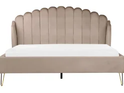 Letto Velluto AMBILLOU 180 x 200 cm Tortora