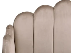 Letto Velluto AMBILLOU 180 x 200 cm Tortora