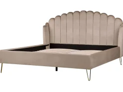 Letto Velluto AMBILLOU 180 x 200 cm Tortora