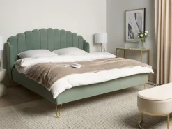 Letto Velluto AMBILLOU 180 x 200 cm Verde