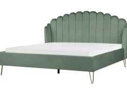 Letto Velluto AMBILLOU 180 x 200 cm Verde