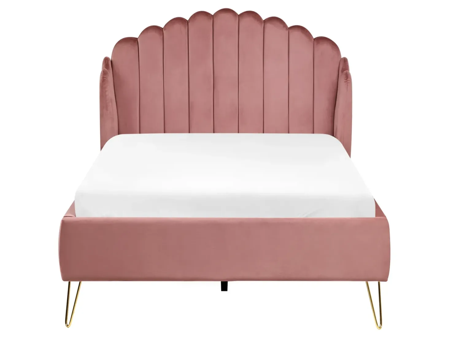 Letto Velluto AMBILLOU 120 x 200 cm Rosa