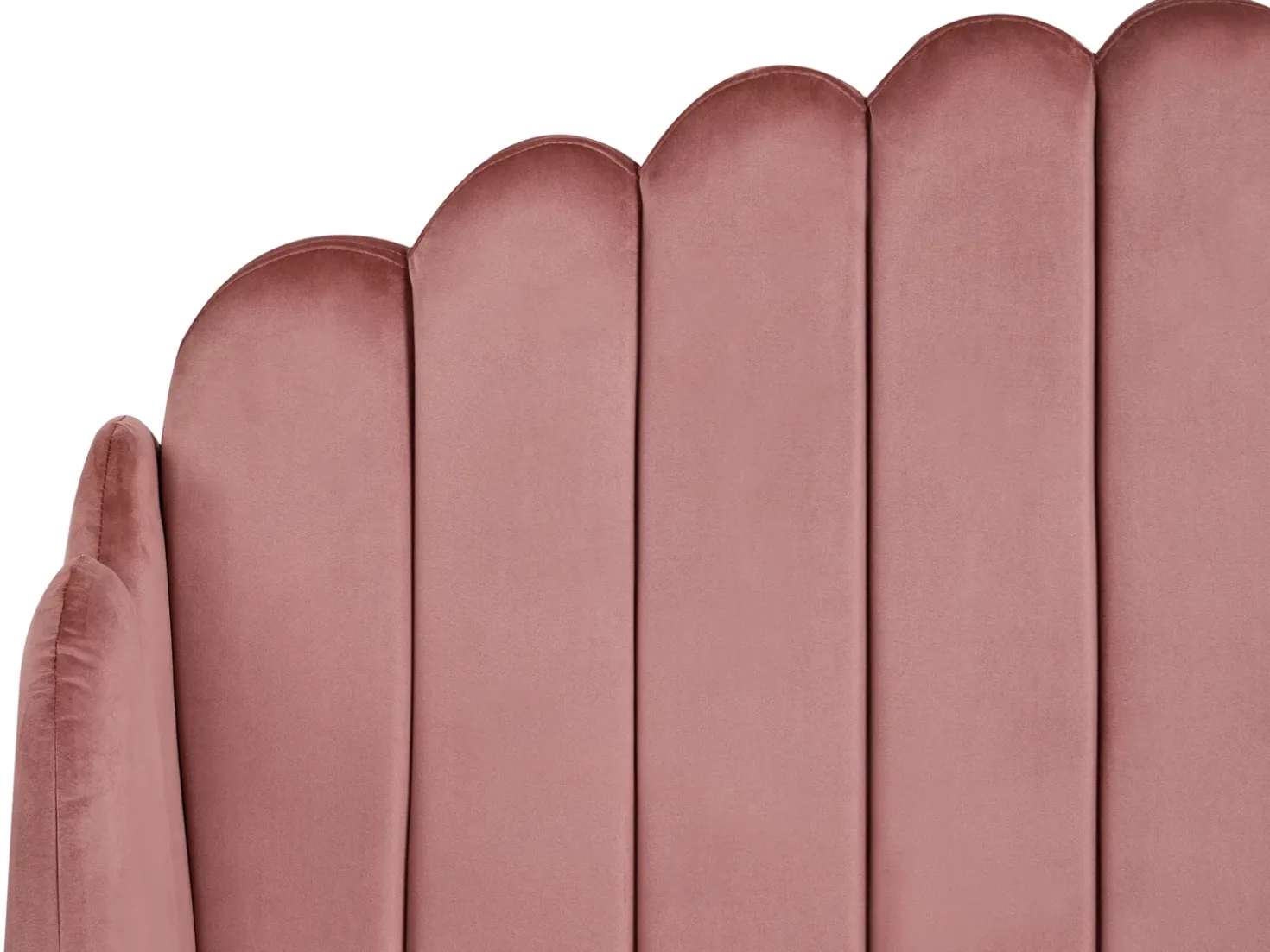 Letto Velluto AMBILLOU 120 x 200 cm Rosa
