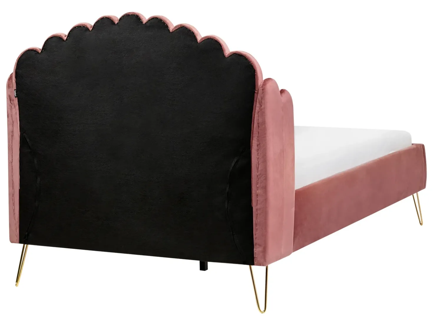 Letto Velluto AMBILLOU 120 x 200 cm Rosa