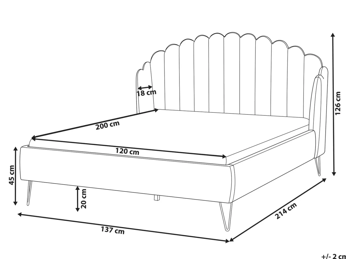 Letto Velluto AMBILLOU 120 x 200 cm Rosa