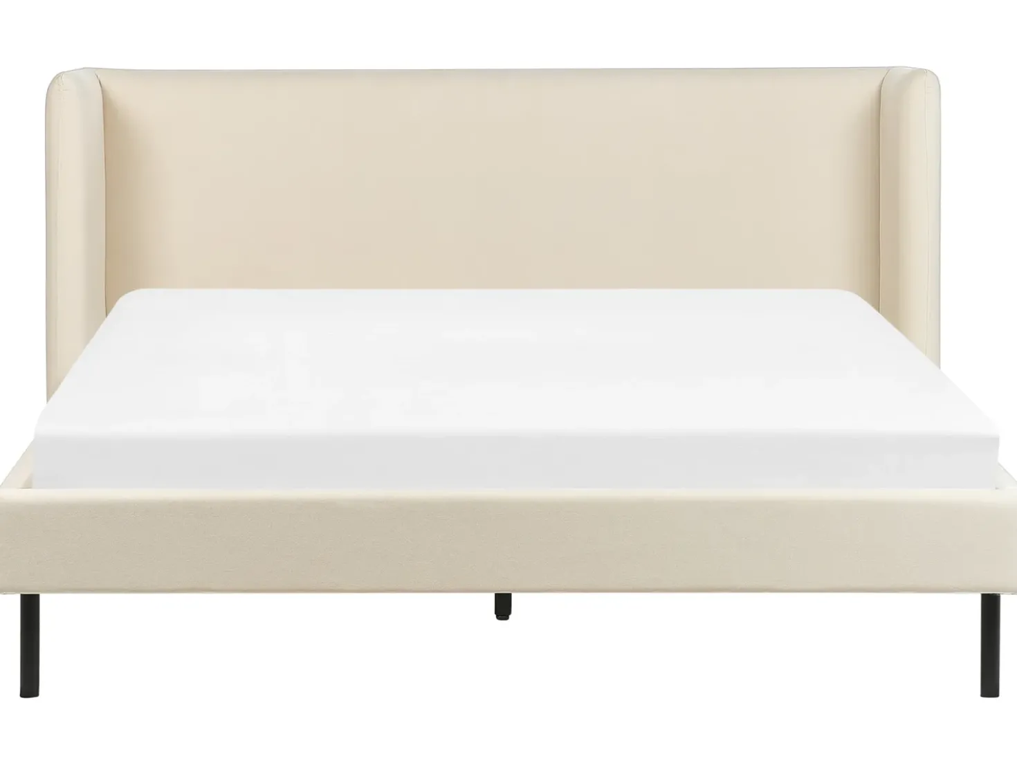 Letto Velluto ARETTE 160 x 200 cm Beige chiaro