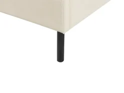 Letto Velluto ARETTE 160 x 200 cm Beige chiaro
