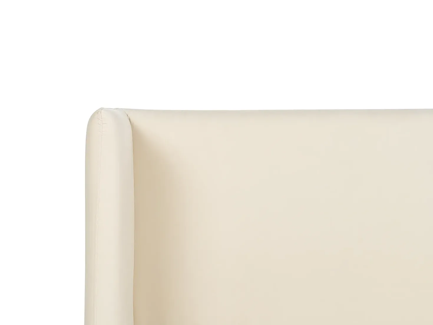 Letto Velluto ARETTE 160 x 200 cm Beige chiaro