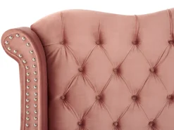 Letto Velluto AYETTE 160 x 200 cm Rosa