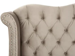 Letto Velluto AYETTE 180 x 200 cm Tortora