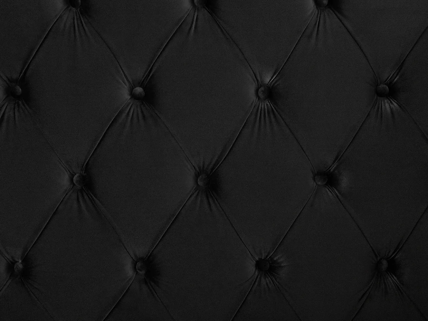 Letto Velluto AYETTE 160 x 200 cm Nero