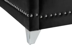 Letto Velluto AYETTE 160 x 200 cm Nero