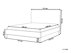 Letto Velluto BAYONNE 180 x 200 cm Blu