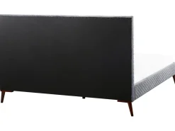 Letto Velluto BAYONNE 180 x 200 cm Grigio chiaro