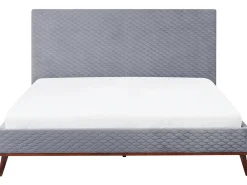 Letto Velluto BAYONNE 180 x 200 cm Grigio chiaro