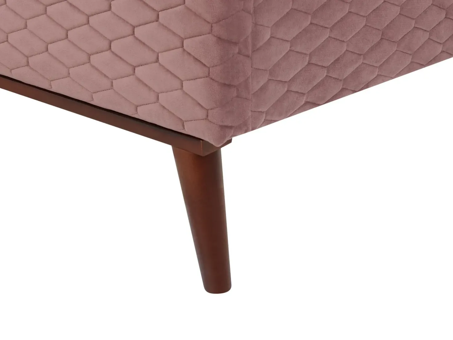 Letto Velluto BAYONNE 180 x 200 cm Rosa