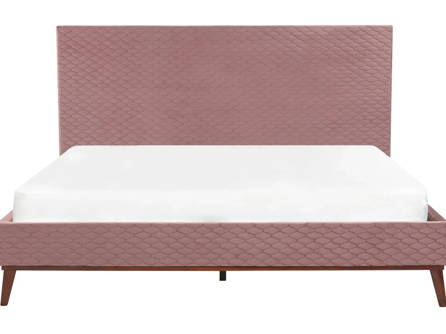 Letto Velluto BAYONNE 180 x 200 cm Rosa