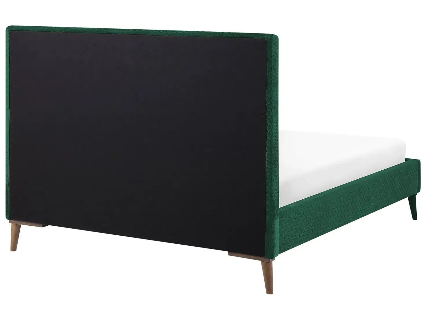 Letto Velluto BAYONNE 140 x 200 cm Verde scuro