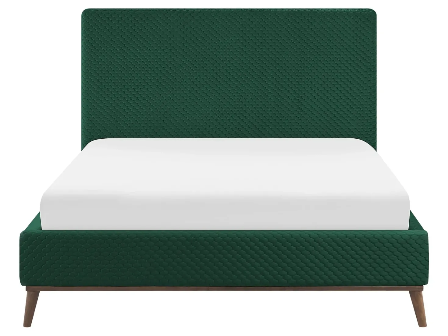 Letto Velluto BAYONNE 140 x 200 cm Verde scuro