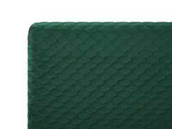 Letto Velluto BAYONNE 140 x 200 cm Verde scuro