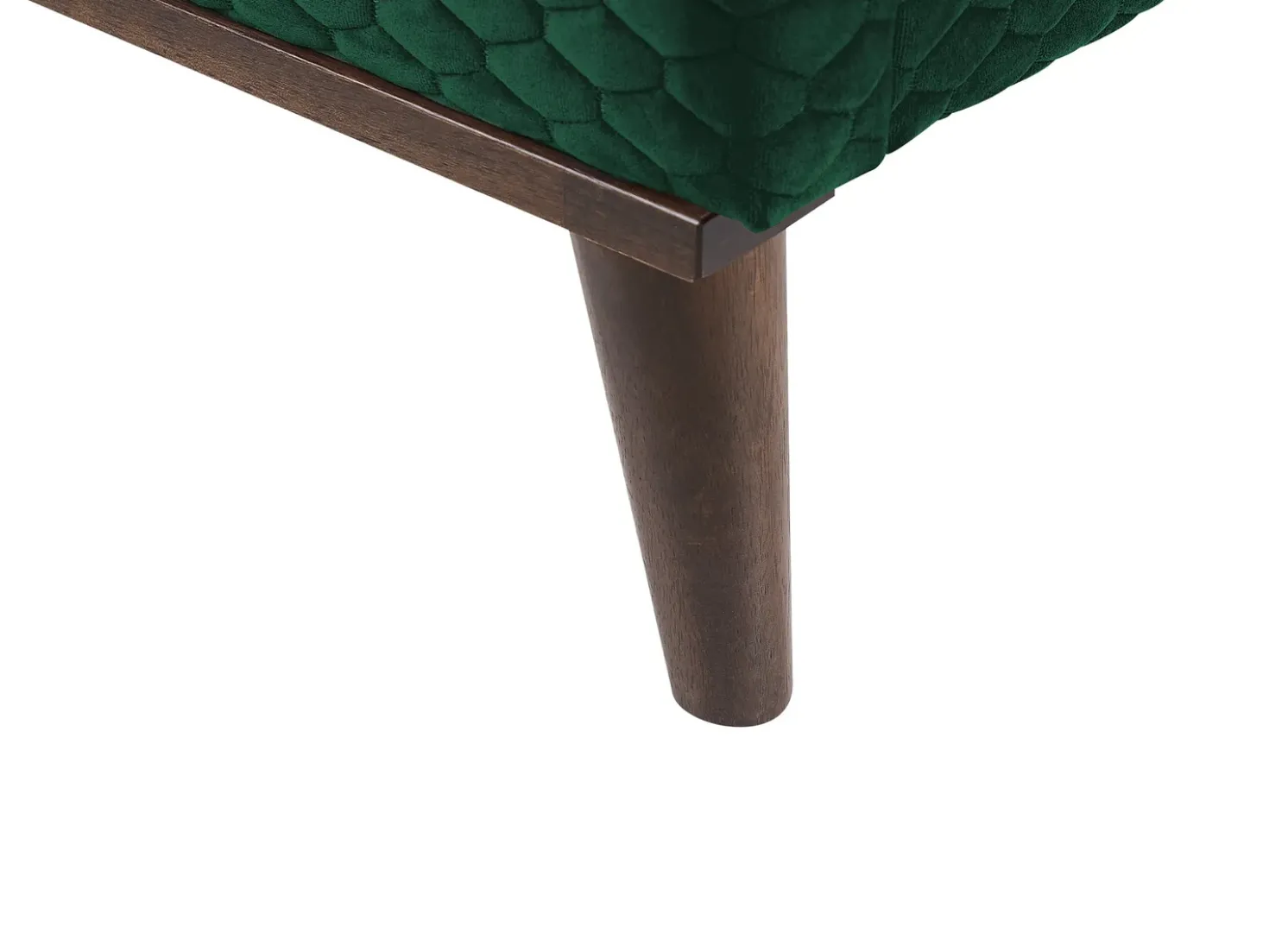 Letto Velluto BAYONNE 140 x 200 cm Verde scuro
