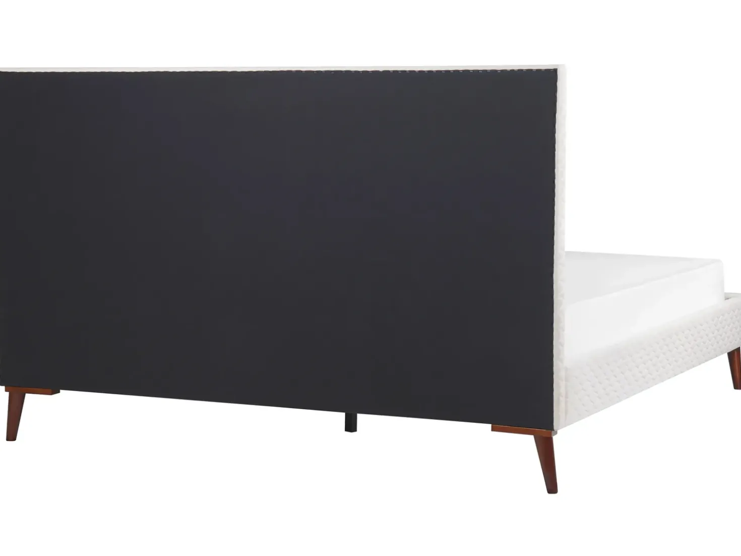 Letto Velluto BAYONNE 180 x 200 cm Bianco sporco