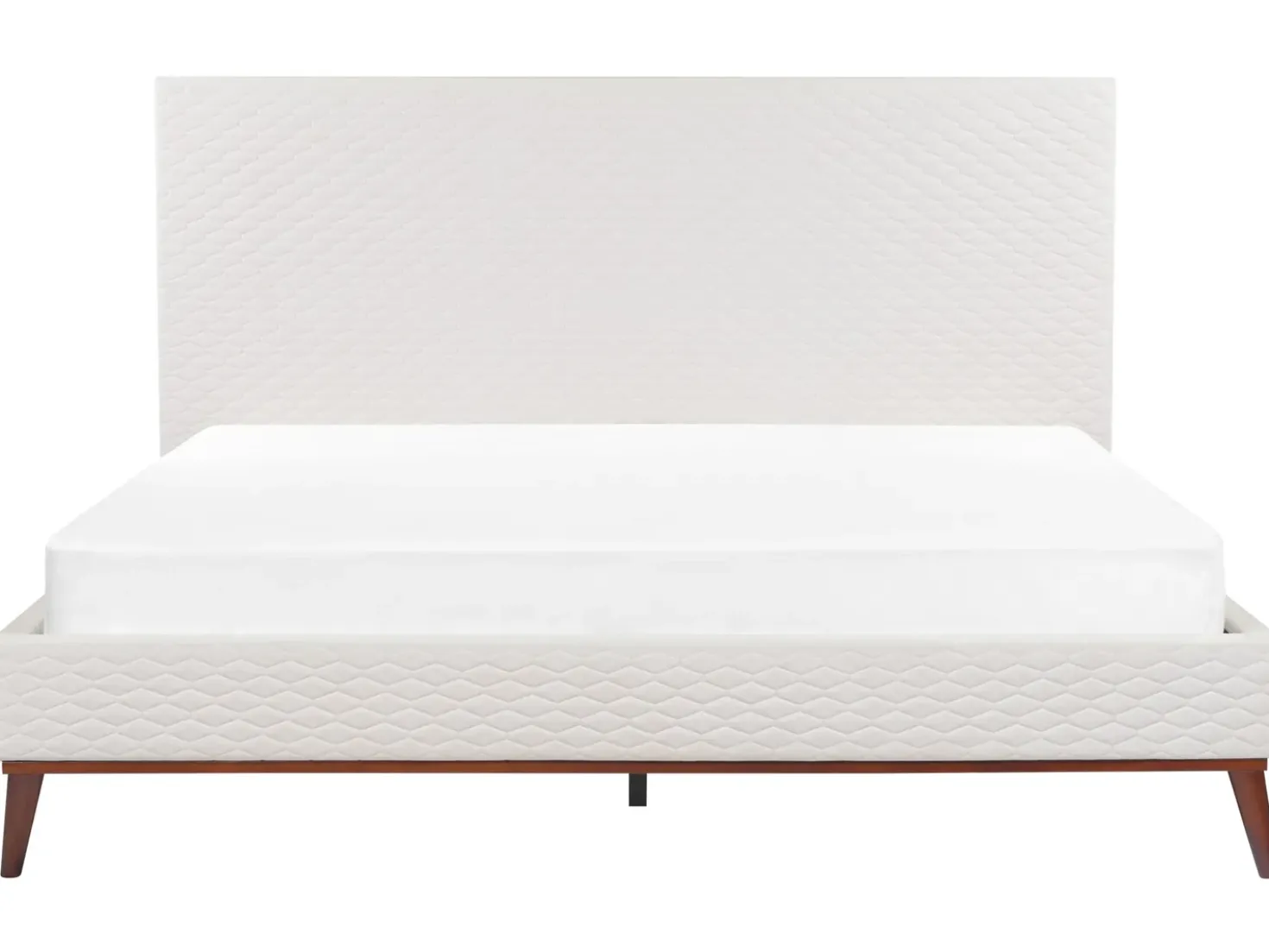 Letto Velluto BAYONNE 180 x 200 cm Bianco sporco