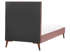Letto Velluto BAYONNE 90 x 200 cm Rosa