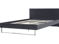 Letto Velluto BELLOU 180 x 200 cm Grigio scuro