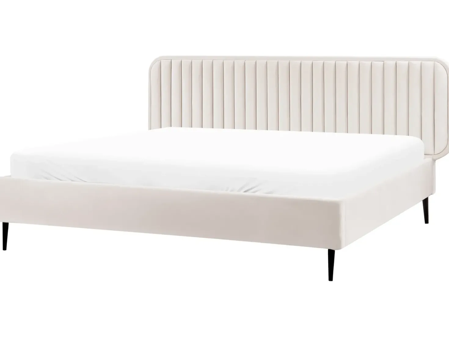 Letto Velluto BRIN 180 x 200 cm Beige