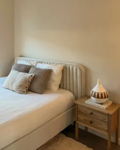 Letto Velluto BRIN 180 x 200 cm Tortora