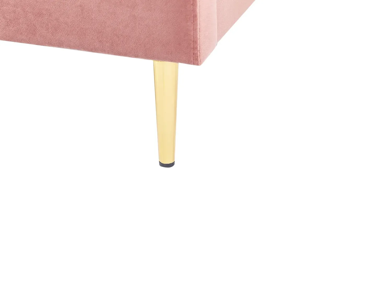 Letto Velluto CHALEIX 180 x 200 cm Rosa pesca