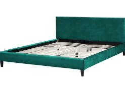 Letto Velluto FITOU 180 x 200 cm Verde scuro