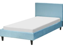 Letto Velluto FITOU 90 x 200 cm Azzurro