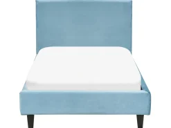 Letto Velluto FITOU 90 x 200 cm Azzurro