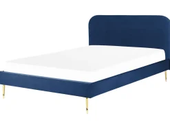 Letto Velluto FLAYAT 180 x 200 cm Blu marino