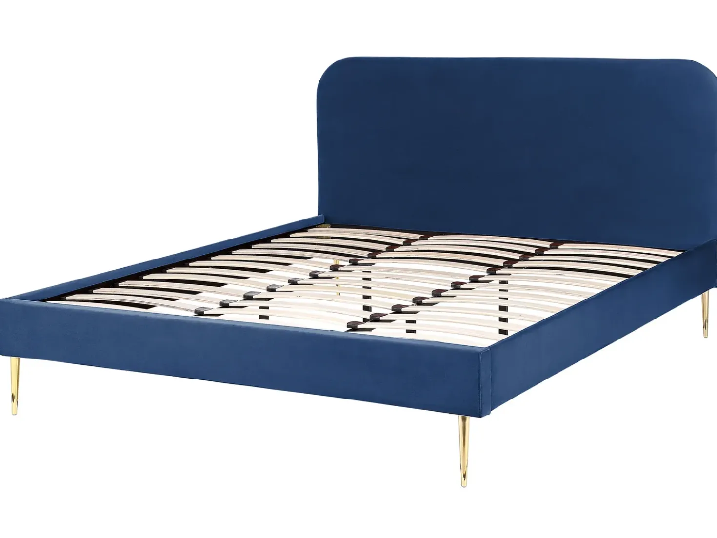 Letto Velluto FLAYAT 180 x 200 cm Blu marino