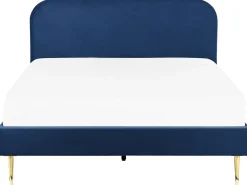 Letto Velluto FLAYAT 180 x 200 cm Blu marino