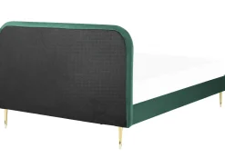 Letto Velluto FLAYAT 160 x 200 cm Verde smeraldo