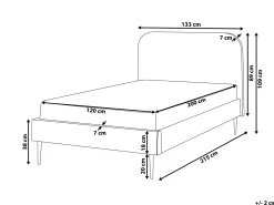Letto Velluto FLAYAT 120 x 200 cm Verde scuro